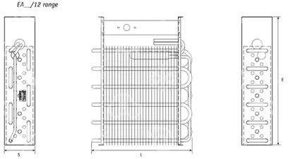 výparník statický Rivacold, EA1445/12, 28 trubek, 120x1060x450